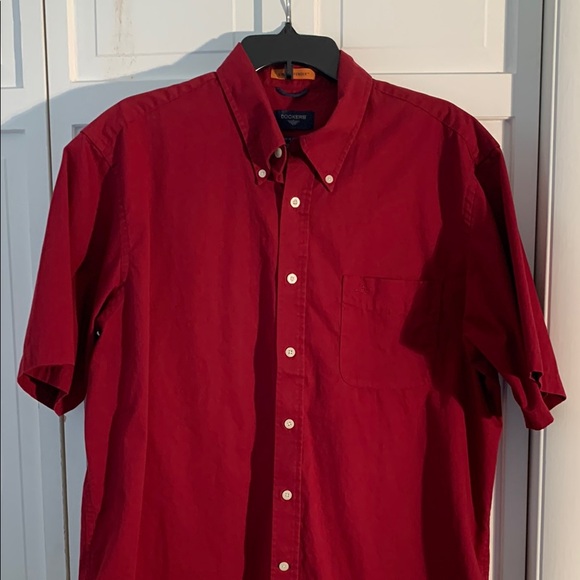 Dockers Red Casual Button Down Shirt - Picture 1 of 7